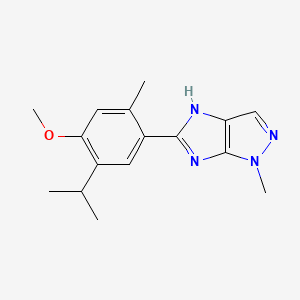 molecular formula C16H20N4O B3733374 5-(5-isopropyl-4-methoxy-2-methylphenyl)-1-methyl-1,4-dihydroimidazo[4,5-c]pyrazole 