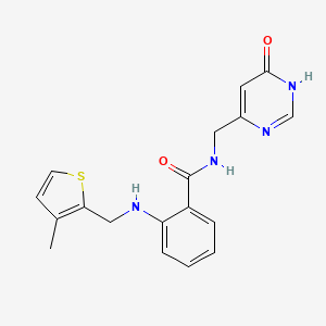 2-{[(3-methyl-2-thienyl)methyl]amino}-N-[(6-oxo-1,6-dihydropyrimidin-4-yl)methyl]benzamide