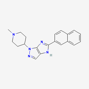 molecular formula C20H21N5 B3733402 1-(1-methyl-4-piperidinyl)-5-(2-naphthyl)-1,4-dihydroimidazo[4,5-c]pyrazole 