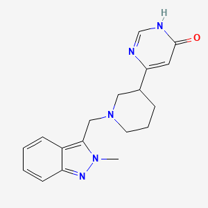 molecular formula C18H21N5O B3733405 6-{1-[(2-methyl-2H-indazol-3-yl)methyl]piperidin-3-yl}pyrimidin-4(3H)-one 