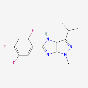 molecular formula C14H13F3N4 B3733413 3-isopropyl-1-methyl-5-(2,4,5-trifluorophenyl)-1,4-dihydroimidazo[4,5-c]pyrazole 