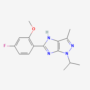 molecular formula C15H17FN4O B3733417 5-(4-fluoro-2-methoxyphenyl)-1-isopropyl-3-methyl-1,4-dihydroimidazo[4,5-c]pyrazole 