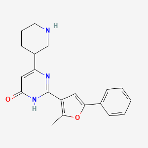 molecular formula C20H21N3O2 B3733420 2-(2-methyl-5-phenyl-3-furyl)-6-piperidin-3-ylpyrimidin-4(3H)-one 