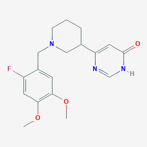 molecular formula C18H22FN3O3 B3733434 6-[1-(2-fluoro-4,5-dimethoxybenzyl)piperidin-3-yl]pyrimidin-4(3H)-one 