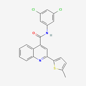 molecular formula C21H14Cl2N2OS B3733439 N-(3,5-dichlorophenyl)-2-(5-methyl-2-thienyl)-4-quinolinecarboxamide 