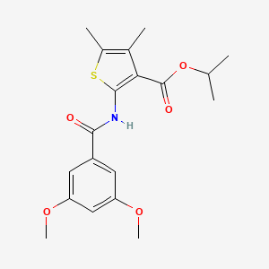molecular formula C19H23NO5S B3733462 isopropyl 2-[(3,5-dimethoxybenzoyl)amino]-4,5-dimethyl-3-thiophenecarboxylate 