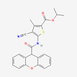 molecular formula C24H20N2O4S B3733475 isopropyl 4-cyano-3-methyl-5-[(9H-xanthen-9-ylcarbonyl)amino]-2-thiophenecarboxylate 