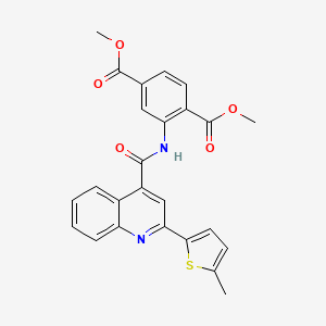 molecular formula C25H20N2O5S B3733482 dimethyl 2-({[2-(5-methyl-2-thienyl)-4-quinolinyl]carbonyl}amino)terephthalate 