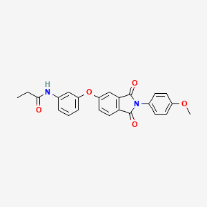 molecular formula C24H20N2O5 B3733483 N-(3-{[2-(4-methoxyphenyl)-1,3-dioxo-2,3-dihydro-1H-isoindol-5-yl]oxy}phenyl)propanamide 