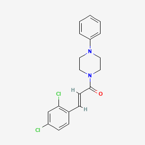 molecular formula C19H18Cl2N2O B3733489 1-[3-(2,4-dichlorophenyl)acryloyl]-4-phenylpiperazine 