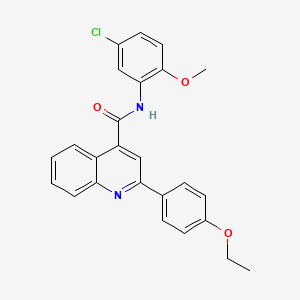 molecular formula C25H21ClN2O3 B3733507 N-(5-chloro-2-methoxyphenyl)-2-(4-ethoxyphenyl)-4-quinolinecarboxamide 