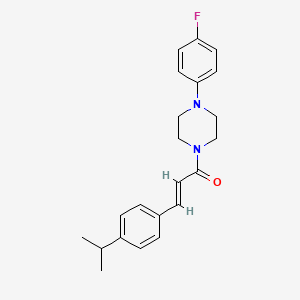 molecular formula C22H25FN2O B3733510 1-(4-fluorophenyl)-4-[3-(4-isopropylphenyl)acryloyl]piperazine 