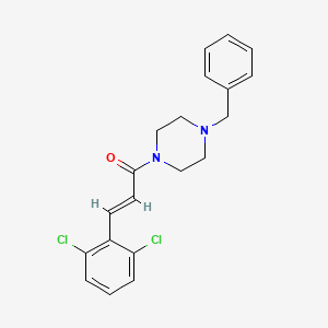molecular formula C20H20Cl2N2O B3733527 1-benzyl-4-[3-(2,6-dichlorophenyl)acryloyl]piperazine 