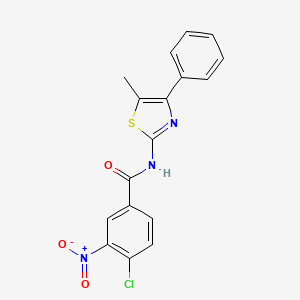 molecular formula C17H12ClN3O3S B3733534 4-chloro-N-(5-methyl-4-phenyl-1,3-thiazol-2-yl)-3-nitrobenzamide 