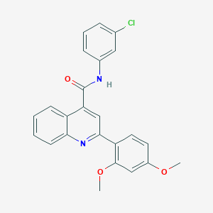 molecular formula C24H19ClN2O3 B3733538 N-(3-chlorophenyl)-2-(2,4-dimethoxyphenyl)-4-quinolinecarboxamide 