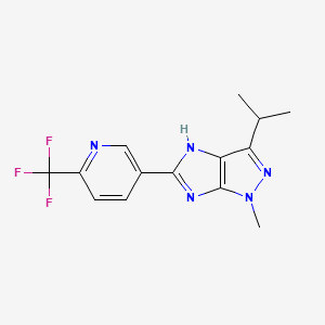 molecular formula C14H14F3N5 B3733557 3-isopropyl-1-methyl-5-[6-(trifluoromethyl)-3-pyridinyl]-1,4-dihydroimidazo[4,5-c]pyrazole 