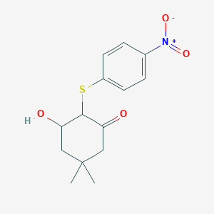 3-Hydroxy-2-({4-nitrophenyl}sulfanyl)-5,5-dimethylcyclohexanone