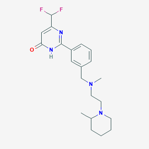 molecular formula C21H28F2N4O B3733570 6-(difluoromethyl)-2-[3-({methyl[2-(2-methylpiperidin-1-yl)ethyl]amino}methyl)phenyl]pyrimidin-4(3H)-one 