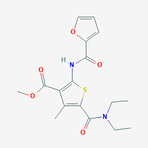 molecular formula C17H20N2O5S B3733587 methyl 5-[(diethylamino)carbonyl]-2-(2-furoylamino)-4-methyl-3-thiophenecarboxylate 