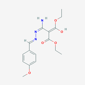 molecular formula C16H21N3O5 B3733600 diethyl {amino[2-(4-methoxybenzylidene)hydrazino]methylene}malonate 