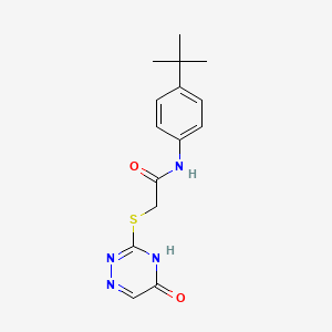 molecular formula C15H18N4O2S B3733607 N-(4-tert-butylphenyl)-2-[(5-oxo-4,5-dihydro-1,2,4-triazin-3-yl)thio]acetamide 