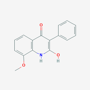 molecular formula C16H13NO3 B373361 2-hydroxy-8-methoxy-3-phenyl-1H-quinolin-4-one 