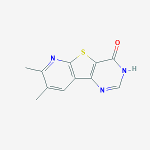 molecular formula C11H9N3OS B3733616 7,8-dimethylpyrido[3',2':4,5]thieno[3,2-d]pyrimidin-4(3H)-one 
