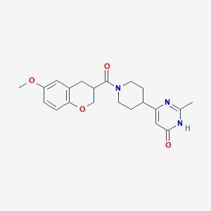molecular formula C21H25N3O4 B3733664 6-{1-[(6-methoxy-3,4-dihydro-2H-chromen-3-yl)carbonyl]piperidin-4-yl}-2-methylpyrimidin-4(3H)-one 