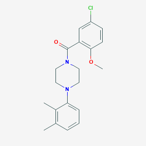 molecular formula C20H23ClN2O2 B3733672 1-(5-chloro-2-methoxybenzoyl)-4-(2,3-dimethylphenyl)piperazine 