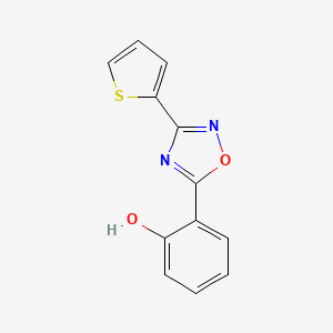 molecular formula C12H8N2O2S B3733684 2-[3-(2-thienyl)-1,2,4-oxadiazol-5-yl]phenol 