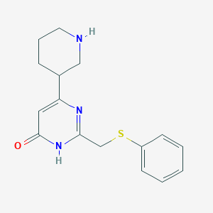 2-[(phenylthio)methyl]-6-piperidin-3-ylpyrimidin-4(3H)-one