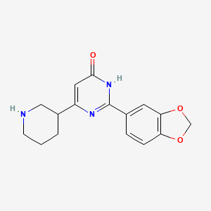 molecular formula C16H17N3O3 B3733718 2-(1,3-benzodioxol-5-yl)-6-piperidin-3-ylpyrimidin-4(3H)-one 