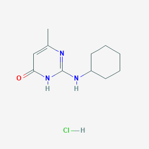 molecular formula C11H18ClN3O B3733722 2-(cyclohexylamino)-6-methyl-4(3H)-pyrimidinone hydrochloride 