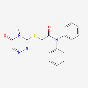 molecular formula C17H14N4O2S B3733772 2-[(5-oxo-4,5-dihydro-1,2,4-triazin-3-yl)thio]-N,N-diphenylacetamide 