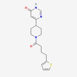 molecular formula C17H21N3O2S B3733816 6-{1-[4-(2-thienyl)butanoyl]piperidin-4-yl}pyrimidin-4(3H)-one 