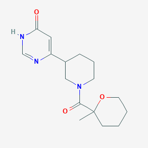 molecular formula C16H23N3O3 B3733824 6-{1-[(2-methyltetrahydro-2H-pyran-2-yl)carbonyl]piperidin-3-yl}pyrimidin-4(3H)-one 