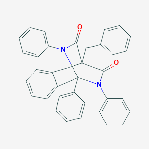 molecular formula C35H26N2O2 B373383 1-Benzyl-8,9,12-triphenyl-9,12-diazatricyclo[6.2.2.0~2,7~]dodeca-2,4,6-triene-10,11-dione 