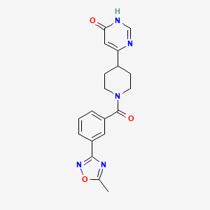 molecular formula C19H19N5O3 B3733839 6-{1-[3-(5-methyl-1,2,4-oxadiazol-3-yl)benzoyl]piperidin-4-yl}pyrimidin-4(3H)-one 