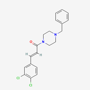 molecular formula C20H20Cl2N2O B3733846 1-benzyl-4-[3-(3,4-dichlorophenyl)acryloyl]piperazine 