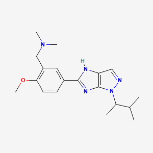 molecular formula C19H27N5O B3733865 1-{5-[1-(1,2-dimethylpropyl)-1,4-dihydroimidazo[4,5-c]pyrazol-5-yl]-2-methoxyphenyl}-N,N-dimethylmethanamine 