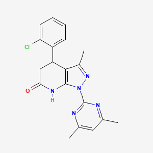 4-(2-chlorophenyl)-1-(4,6-dimethyl-2-pyrimidinyl)-3-methyl-1,4,5,7-tetrahydro-6H-pyrazolo[3,4-b]pyridin-6-one