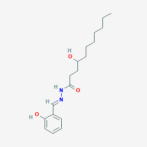 molecular formula C18H28N2O3 B3733884 4-hydroxy-N'-(2-hydroxybenzylidene)undecanohydrazide 
