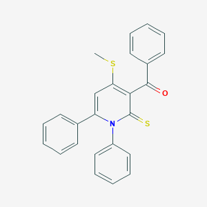 molecular formula C25H19NOS2 B373392 [4-(Methylsulfanyl)-1,6-diphenyl-2-thioxo-1,2-dihydro-3-pyridinyl](phenyl)methanone 