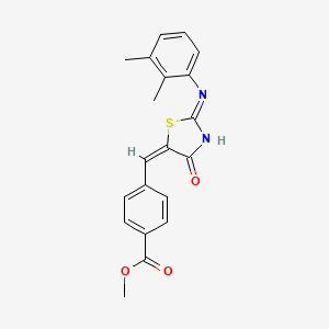 molecular formula C20H18N2O3S B3733922 methyl 4-{[2-[(2,3-dimethylphenyl)amino]-4-oxo-1,3-thiazol-5(4H)-ylidene]methyl}benzoate 
