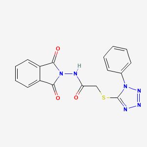 molecular formula C17H12N6O3S B3733932 N-(1,3-dioxo-1,3-dihydro-2H-isoindol-2-yl)-2-[(1-phenyl-1H-tetrazol-5-yl)thio]acetamide 