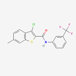 molecular formula C17H11ClF3NOS B3733933 3-chloro-6-methyl-N-[3-(trifluoromethyl)phenyl]-1-benzothiophene-2-carboxamide CAS No. 5701-83-7