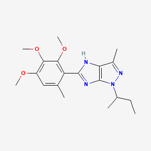 molecular formula C19H26N4O3 B3733936 1-sec-butyl-3-methyl-5-(2,3,4-trimethoxy-6-methylphenyl)-1,4-dihydroimidazo[4,5-c]pyrazole 