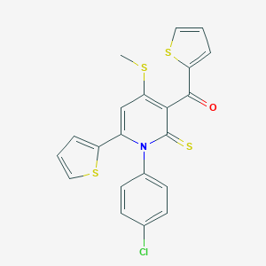 [1-(4-Chlorophenyl)-4-(methylsulfanyl)-6-(2-thienyl)-2-thioxo-1,2-dihydro-3-pyridinyl](2-thienyl)methanone