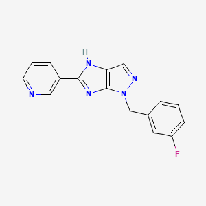 molecular formula C16H12FN5 B3733941 1-(3-fluorobenzyl)-5-(3-pyridinyl)-1,4-dihydroimidazo[4,5-c]pyrazole 
