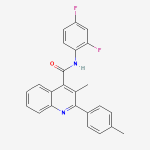 molecular formula C24H18F2N2O B3733948 N-(2,4-difluorophenyl)-3-methyl-2-(4-methylphenyl)-4-quinolinecarboxamide 